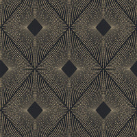 Harlowe Wallpaper Wallpaper Antonina Vella Double Roll Black/Gold 