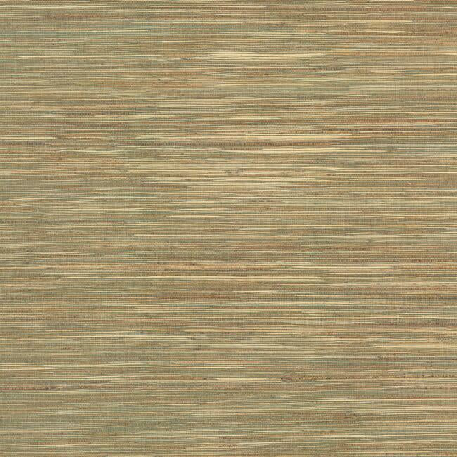 Raw Jute Wallpaper Wallpaper York Double Roll Green/Beige 