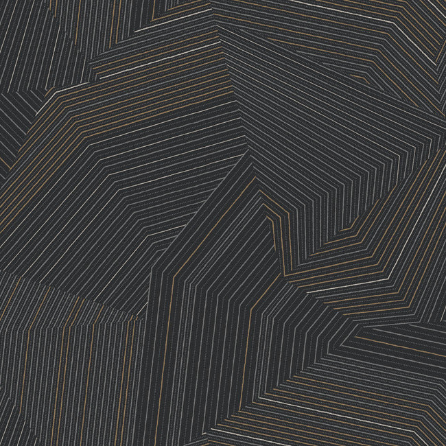 Dotted Maze Wallpaper Wallpaper York Wallcoverings Double Roll Black 