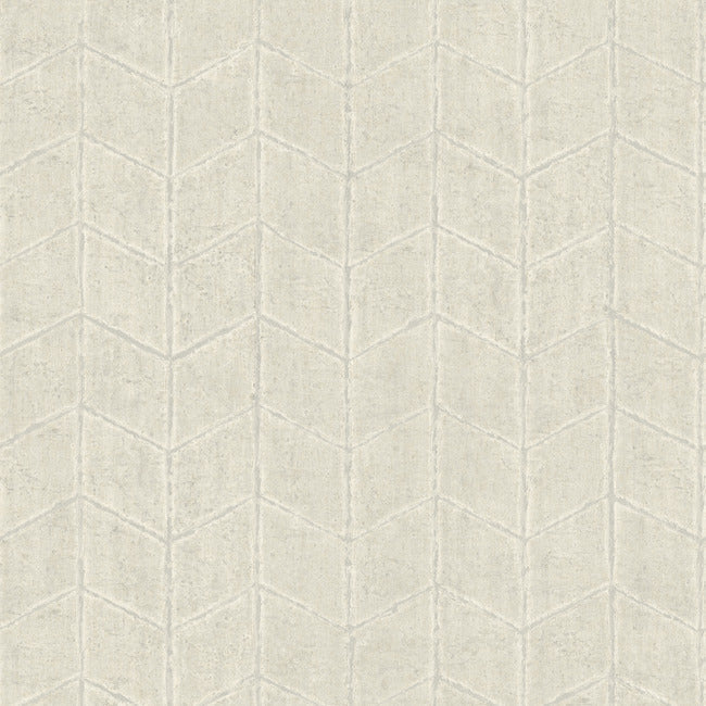 Flatiron Geometric Wallpaper Wallpaper York Wallcoverings Double Roll Pearl Gray 