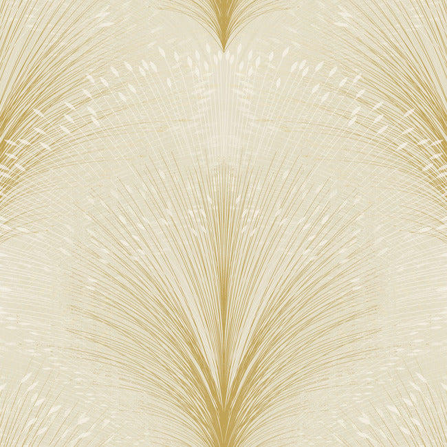 Papyrus Plume Wallpaper Wallpaper York Wallcoverings Double Roll Beige 
