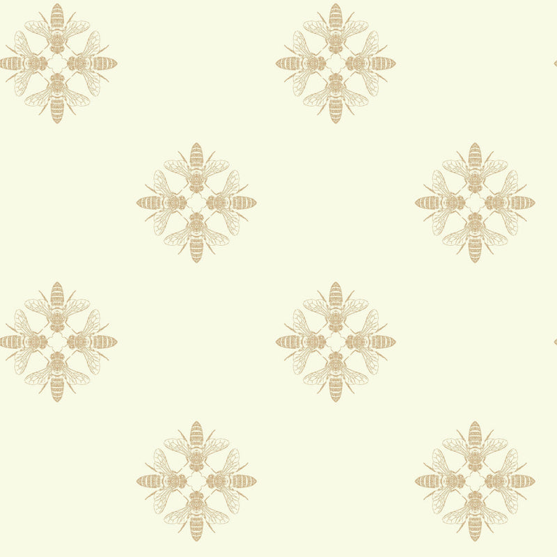 Honey Bee Wallpaper Wallpaper York Double Roll Gold/Cream 