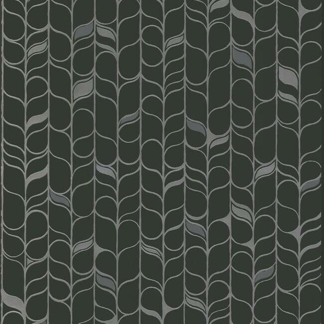 Perfect Petals Wallpaper Wallpaper Candice Olson Double Roll Black/Silver 