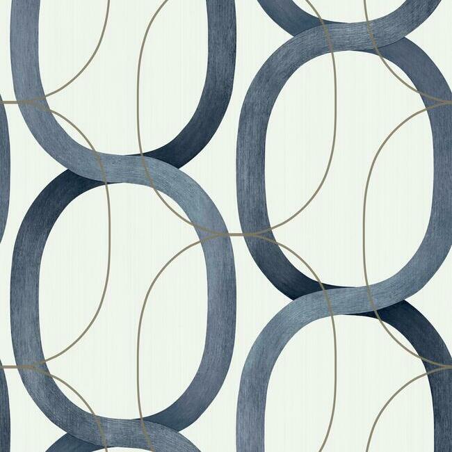 Interlock Wallpaper Wallpaper Candice Olson Double Roll Navy 