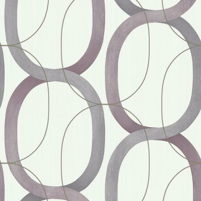 Interlock Wallpaper Wallpaper Candice Olson Double Roll Plum 
