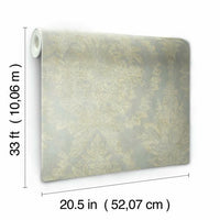 Charleston Damask Wallpaper Wallpaper Ronald Redding Designs   