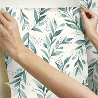 Olive Branch Premium Peel + Stick Wallpaper Peel and Stick Wallpaper Magnolia Home   
