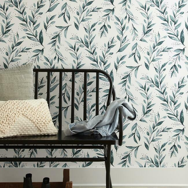 Olive Branch Premium Peel + Stick Wallpaper Peel and Stick Wallpaper Magnolia Home   
