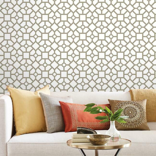Hedgerow Trellis Premium Peel + Stick Wallpaper Peel and Stick Wallpaper York   
