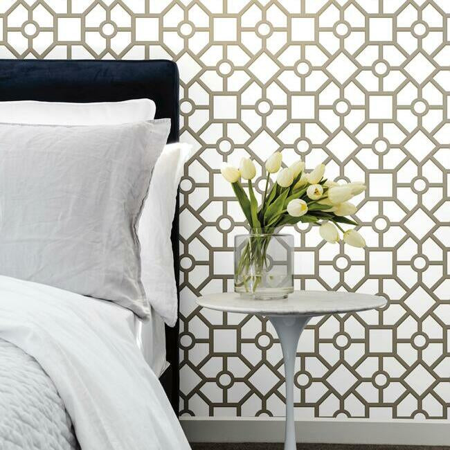 Hedgerow Trellis Premium Peel + Stick Wallpaper Peel and Stick Wallpaper York   
