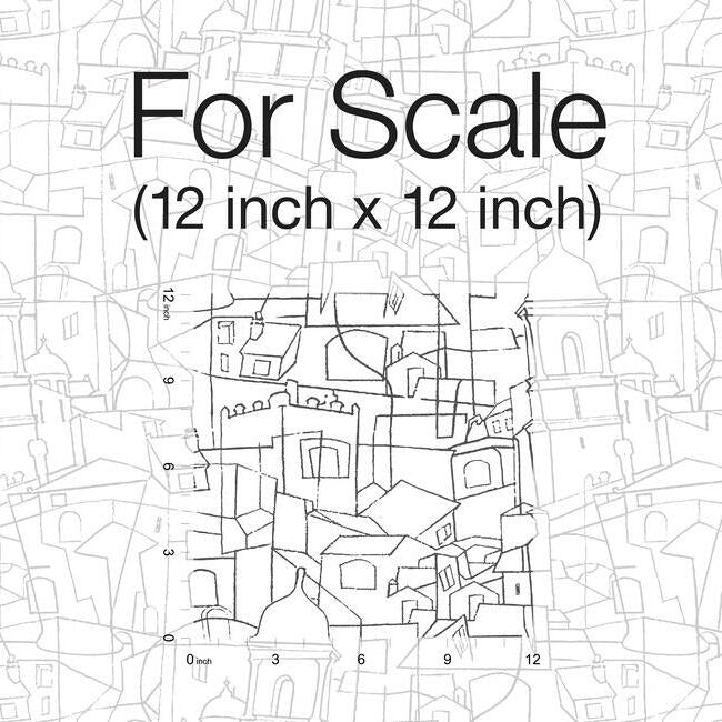 Cubist Cityscape Premium Peel + Stick Wallpaper Peel and Stick Wallpaper York   