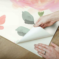 Watercolor Blooms Premium Peel + Stick Wallpaper Peel and Stick Wallpaper York   
