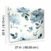 Watercolor Blooms Premium Peel + Stick Wallpaper Peel and Stick Wallpaper York   