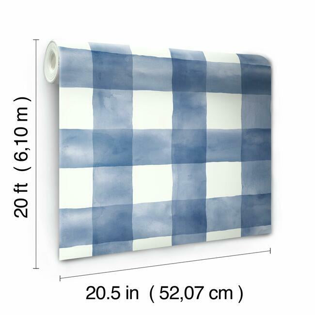Checkmate Watercolor Premium Peel + Stick Wallpaper Peel and Stick Wallpaper York   