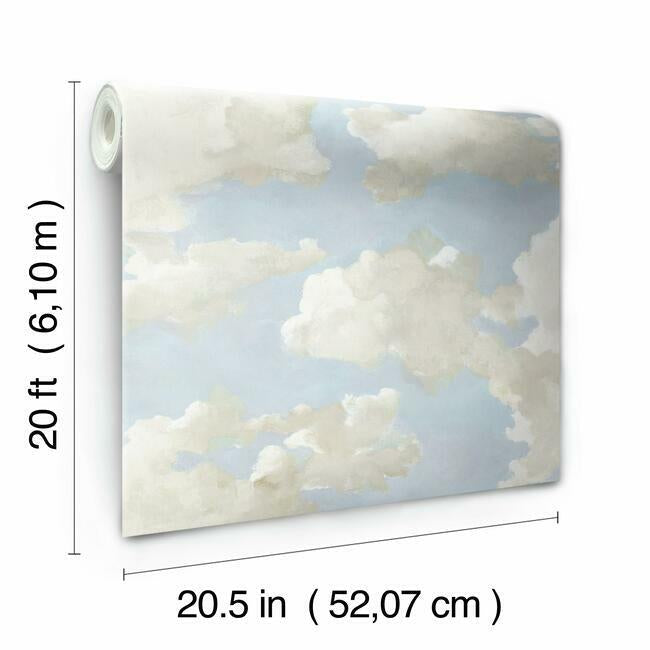 Clouds on Canvas Premium Peel + Stick Wallpaper Peel and Stick Wallpaper York   