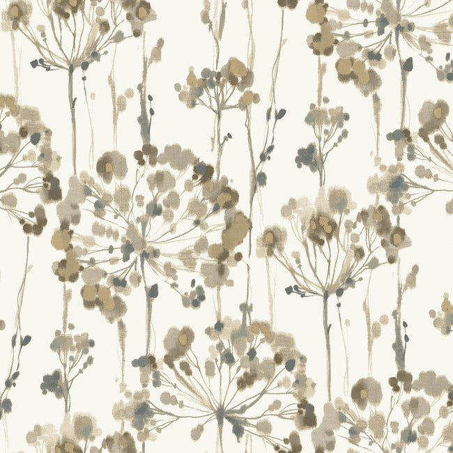Flourish Premium Peel + Stick Wallpaper Peel and Stick Wallpaper Candice Olson Roll Neutral 