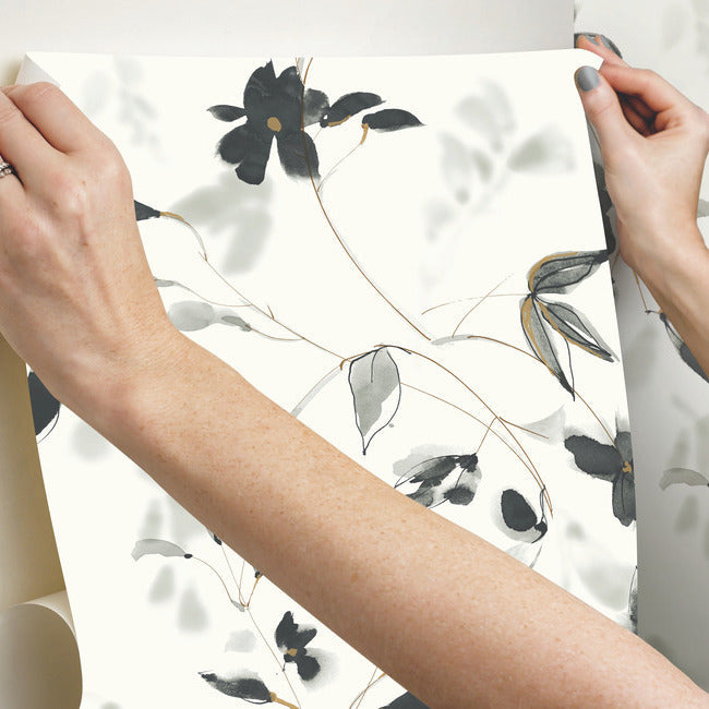 Linden Flower Premium Peel + Stick Wallpaper Peel and Stick Wallpaper Candice Olson   