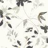 Linden Flower Premium Peel + Stick Wallpaper Peel and Stick Wallpaper Candice Olson Roll Black 