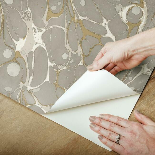 Marbled Endpaper Premium Peel + Stick Wallpaper Peel and Stick Wallpaper York   