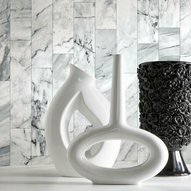 Marble Planks Premium Peel + Stick Wallpaper Peel and Stick Wallpaper York   
