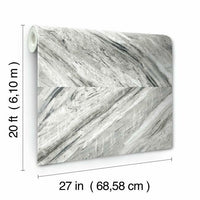 Carrara Horizontal Premium Peel + Stick Wallpaper Peel and Stick Wallpaper York   