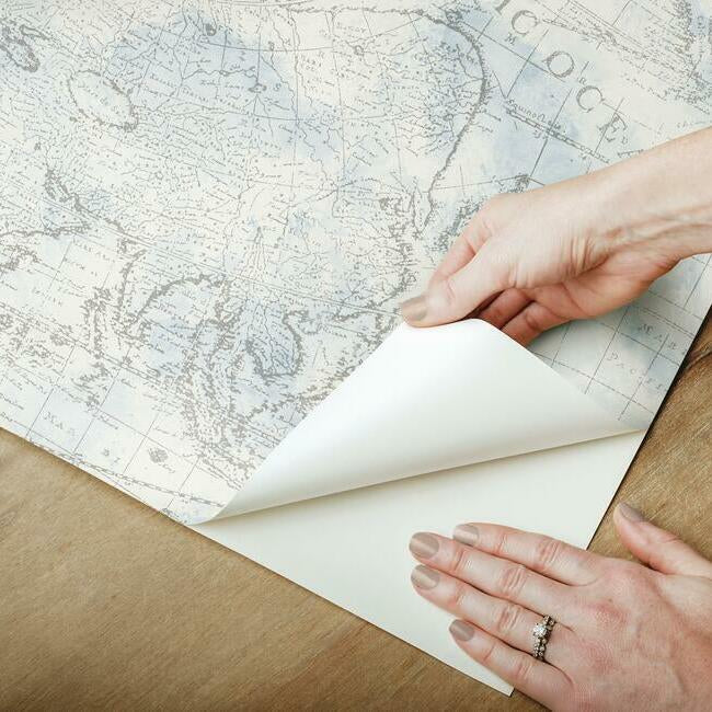Coastal Map Premium Peel + Stick Wallpaper Peel and Stick Wallpaper York   