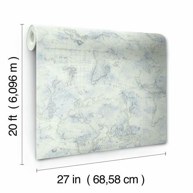 Coastal Map Premium Peel + Stick Wallpaper Peel and Stick Wallpaper York   