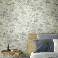Coastal Map Premium Peel + Stick Wallpaper Peel and Stick Wallpaper York   