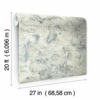 Coastal Map Premium Peel + Stick Wallpaper Peel and Stick Wallpaper York   