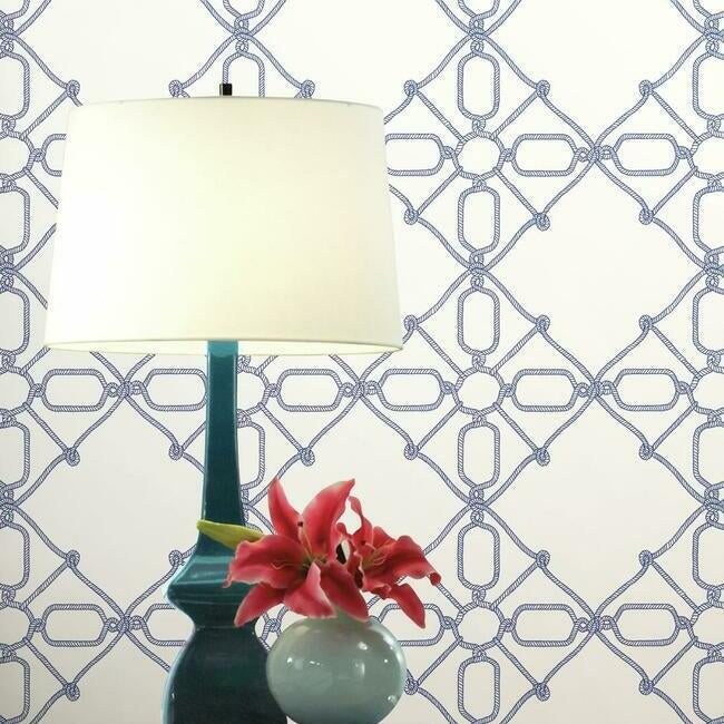 Seawater Diamond Trellis Premium Peel + Stick Wallpaper Peel and Stick Wallpaper York   