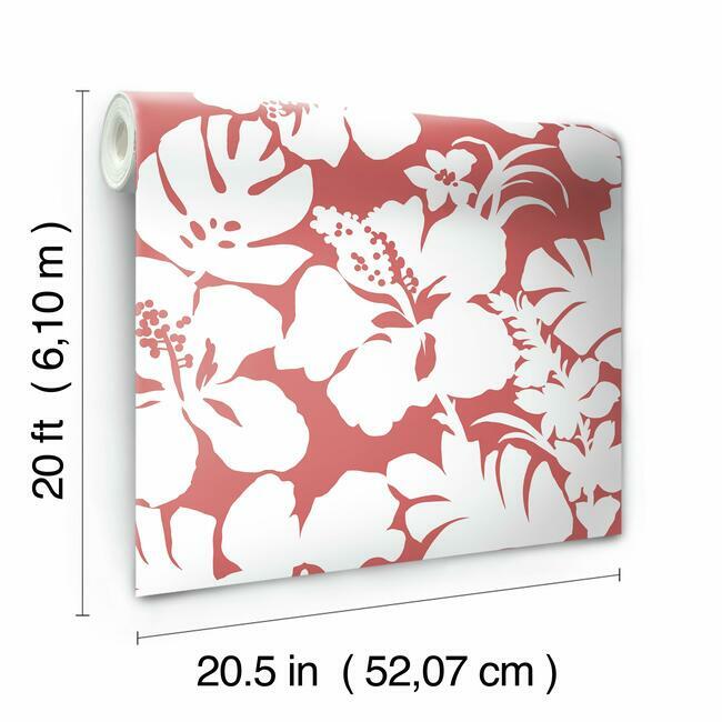 Hibiscus Arboretum Premium Peel + Stick Wallpaper Peel and Stick Wallpaper York   
