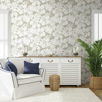 Hibiscus Arboretum Premium Peel + Stick Wallpaper Peel and Stick Wallpaper York   