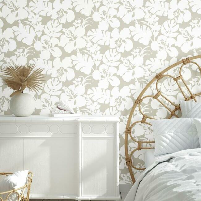 Hibiscus Arboretum Premium Peel + Stick Wallpaper Peel and Stick Wallpaper York   