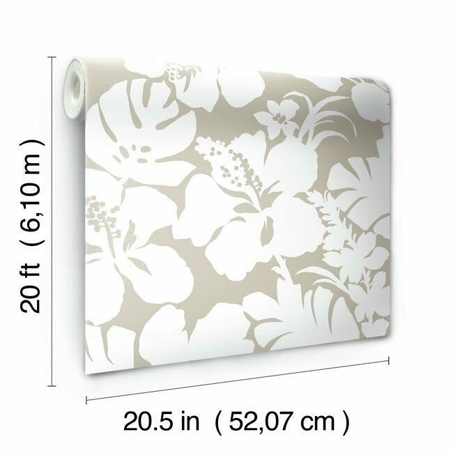 Hibiscus Arboretum Premium Peel + Stick Wallpaper Peel and Stick Wallpaper York   