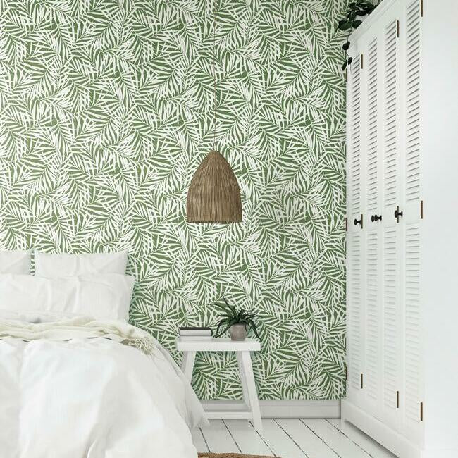 Oahu Fronds Premium Peel + Stick Wallpaper Peel and Stick Wallpaper York   