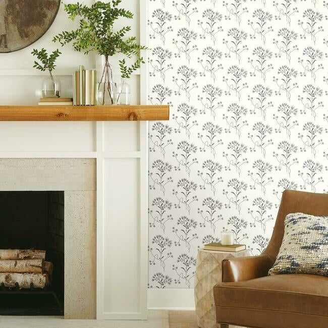 Wildflower Premium Peel + Stick Wallpaper Peel and Stick Wallpaper Magnolia Home   