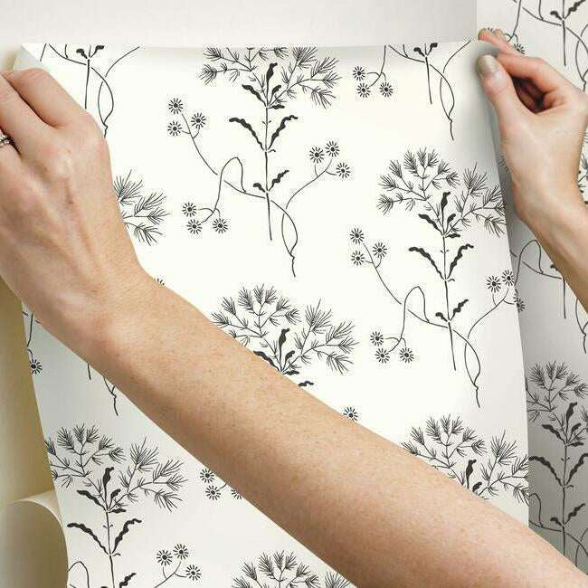 Wildflower Premium Peel + Stick Wallpaper Peel and Stick Wallpaper Magnolia Home   