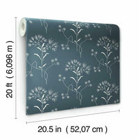 Wildflower Premium Peel + Stick Wallpaper Peel and Stick Wallpaper Magnolia Home   