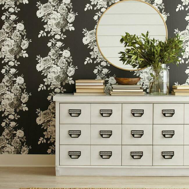 Tea Rose Premium Peel + Stick Wallpaper Peel and Stick Wallpaper Magnolia Home   