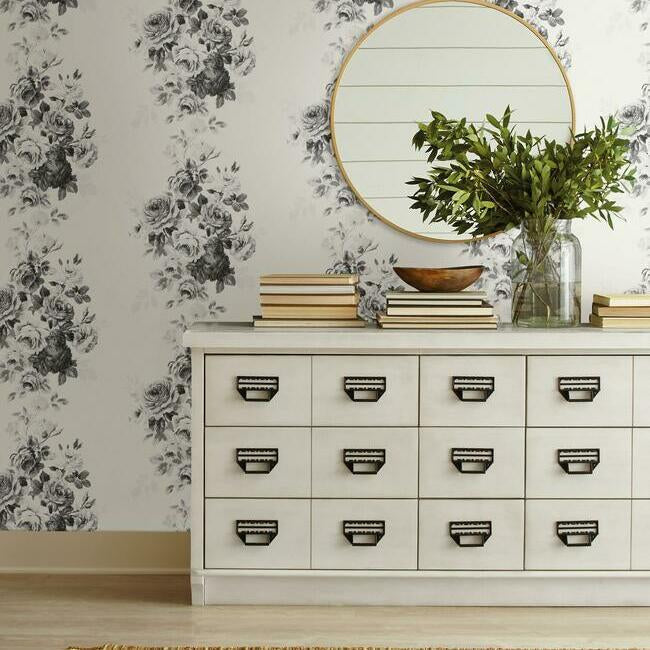 Tea Rose Premium Peel + Stick Wallpaper Peel and Stick Wallpaper Magnolia Home   