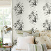 Tea Rose Premium Peel + Stick Wallpaper Peel and Stick Wallpaper Magnolia Home   
