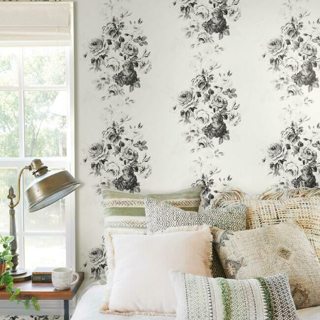 Tea Rose Premium Peel + Stick Wallpaper Peel and Stick Wallpaper Magnolia Home   