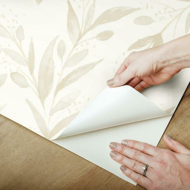 Olive Branch Premium Peel + Stick Wallpaper Peel and Stick Wallpaper Magnolia Home   