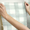 Watercolor Check Premium Peel + Stick Wallpaper Peel and Stick Wallpaper Magnolia Home   