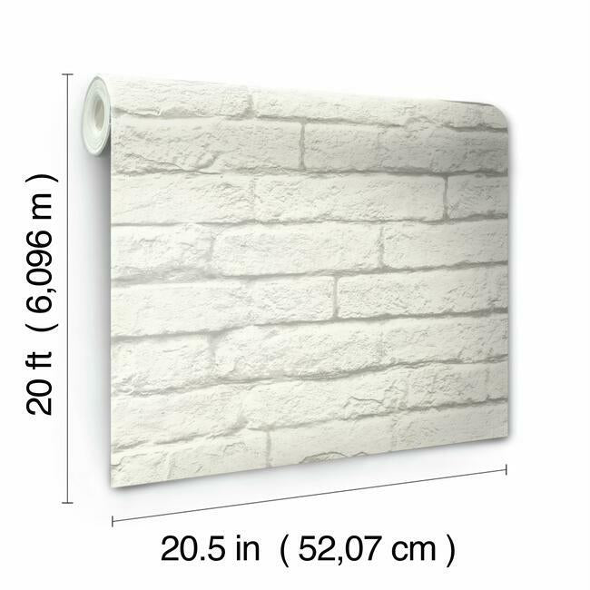 Brick-And-Mortar Premium Peel + Stick Wallpaper Peel and Stick Wallpaper Magnolia Home   