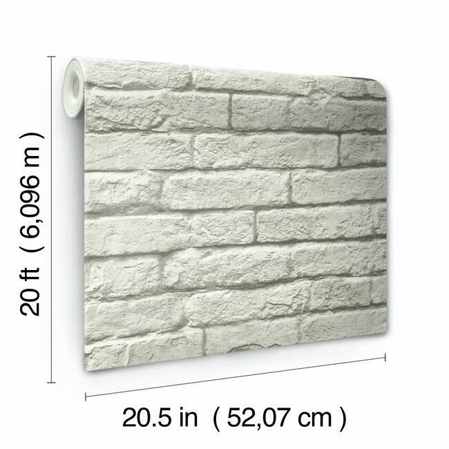 Brick-And-Mortar Premium Peel + Stick Wallpaper Peel and Stick Wallpaper Magnolia Home   