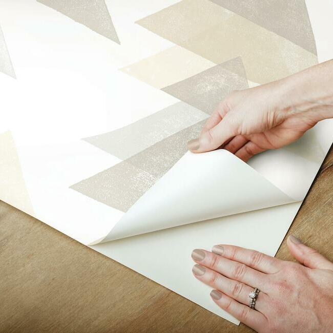 DwellStudio Triangles Premium Peel + Stick Wallpaper Peel and Stick Wallpaper York   