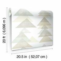 DwellStudio Triangles Premium Peel + Stick Wallpaper Peel and Stick Wallpaper York   