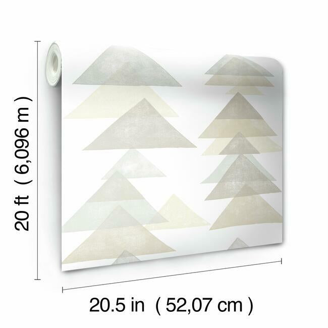 DwellStudio Triangles Premium Peel + Stick Wallpaper Peel and Stick Wallpaper York   
