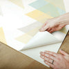 DwellStudio Triangles Premium Peel + Stick Wallpaper Peel and Stick Wallpaper York   